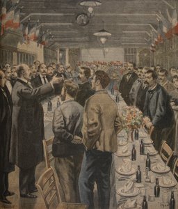 Middager for arbeiderne ved Exposition Universelle, 1900, illustrasjon fra 